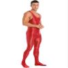 YiZYiF Men's Spandex Ballet Sleeveless Full Body Tight Jumpsuit Unitards Dance Costumes Red X-Large view 4