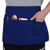TOPTIE 6 Pack Waitress Waiter Server Bistro Waist Apron with 3 Pockets, Restaurant Kitchen Chef Half Aprons, 24"W x 12"H-Blue view 2