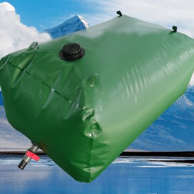 LFFH High Capacity Water Bladder,Compressive Wearable Water Portable Mobile Emergency Water Tank for Fire Fighting Store Water Car Washing (Color : Green, Size : 1x0.7x0.5m(350L))