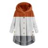 NOKMOPO Winter Coats For Women Fashion Casual Plus Size Button Down Jacket Hooded Panel Loose Cardigan Cozy Wool Warm Coat Winter Long Puffer Jacket(I-Orange,X-Large) view 1