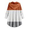 NOKMOPO Winter Coats For Women Fashion Casual Plus Size Button Down Jacket Hooded Panel Loose Cardigan Cozy Wool Warm Coat Winter Long Puffer Jacket(I-Orange,X-Large) view 3