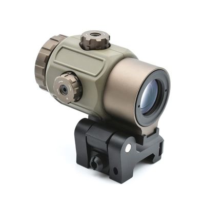G43 3X Micro Magnifying Glass, 3X Magnifier, with Switch to Side Quick Detachable QD Mount, for Hunting (Sand)