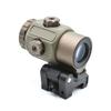 G43 3X Micro Magnifying Glass, 3X Magnifier, with Switch to Side Quick Detachable QD Mount, for Hunting (Sand) view 1