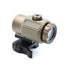 G43 3X Micro Magnifying Glass, 3X Magnifier, with Switch to Side Quick Detachable QD Mount, for Hunting (Sand) view 3