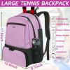 Ytonet Tennis Bag Tennis Backpack for Women Men 2 Rackets with Insulated Pocket Ventilated Shoe Compartment view 3