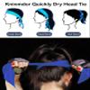 Blue Head Tie, Tennis Headband Tie Back, Sweat Wicking Quickly Dry Hair Band for Men Women Kids Girls Boys, Sweatband Head Wraps for Tennis, Basketball, Running, Ninja, Karate, Workout view 3