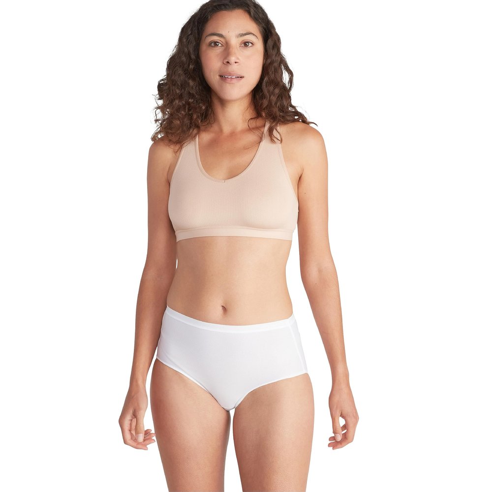 ExOfficio Womens Give-N-Go 2.0 Full Cut Brief - Travel Underwear, Breathable, Durable, Easy to Clean, White, Large