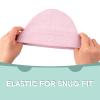 Rabbit Newborn Baby Beanie 0-6 Months Cotton Infant Girls Hat Double Layer Warm Beanies for Boys (4PACK-A, Preemie/Newborn) view 3