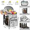 Cooler Backpack Insulated Leakproof Waterproof Backpack Cooler Bag 30 Cans, Large Capacity Lightweight Travel Camping Beach Drink Beverage Beer Bag Cooler Ice Chest for Men and Women, Marble view 2