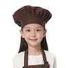 TopTie Chef Hat for Kid & Adult, Cotton Elastic Adjustable Kitchen Cooking Baking Hat-Coffee-S view 2