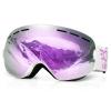 EXP VISION Snowboard Ski Goggles Men Women Youth, Anti Fog OTG Winter Snow Goggles Spherical Detachable Lens (Cherry) view 1