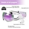 EXP VISION Snowboard Ski Goggles Men Women Youth, Anti Fog OTG Winter Snow Goggles Spherical Detachable Lens (Cherry) view 4