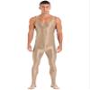YiZYiF Men's Spandex Ballet Sleeveless Full Body Tight Jumpsuit Unitards Dance Costumes Coffee Medium view 1