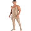 YiZYiF Men's Spandex Ballet Sleeveless Full Body Tight Jumpsuit Unitards Dance Costumes Coffee Medium view 2