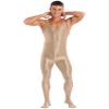 YiZYiF Men's Spandex Ballet Sleeveless Full Body Tight Jumpsuit Unitards Dance Costumes Coffee Medium view 3