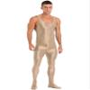 YiZYiF Men's Spandex Ballet Sleeveless Full Body Tight Jumpsuit Unitards Dance Costumes Coffee Medium view 4