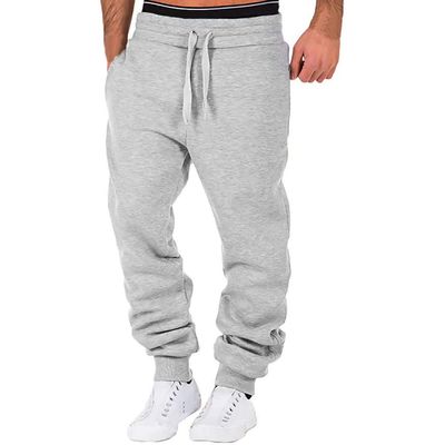 Men's Heavyweight Fleece Cargo Sweatpants Stretch Elastic Waist Athletic Workout Jogger Pants Drawstring Sport Trousers
