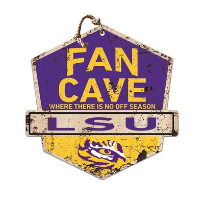 KH Sports Fan LSU Tigers Fan Cave Badge Sign, 20x20 Inches, Tigers Decor for Dorm Room, Bedroom, Fan Cave, Living Room; Display Your Team Spirit with This Unique LSU Fighting Tigers Wall Art