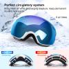 EXP VISION Snowboard Ski Goggles Men Women Youth, Anti Fog OTG Winter Snow Goggles Spherical Detachable Lens (Dream blue) view 3