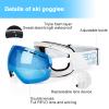 EXP VISION Snowboard Ski Goggles Men Women Youth, Anti Fog OTG Winter Snow Goggles Spherical Detachable Lens (Dream blue) view 4