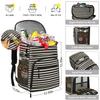 Cooler Backpack Insulated Leakproof Waterproof Backpack Cooler Bag 30 Cans, Large Capacity Lightweight Travel Camping Beach Drink Beverage Beer Bag Cooler Ice Chest for Men and Women, Stripe view 2