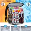 Cooler Backpack Insulated Leakproof Waterproof Backpack Cooler Bag 30 Cans, Large Capacity Lightweight Travel Camping Beach Drink Beverage Beer Bag Cooler Ice Chest for Men and Women, Stripe view 4