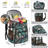 Cooler Backpack Insulated Leakproof Waterproof Backpack Cooler Bag 30 Cans, Large Capacity Lightweight Travel Camping Beach Drink Beverage Beer Bag Cooler Ice Chest for Men and Women, Blueleaf view 2