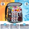 Cooler Backpack Insulated Leakproof Waterproof Backpack Cooler Bag 30 Cans, Large Capacity Lightweight Travel Camping Beach Drink Beverage Beer Bag Cooler Ice Chest for Men and Women, Blueleaf view 4
