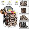 Cooler Backpack Insulated Leakproof Waterproof Backpack Cooler Bag 30 Cans, Large Capacity Lightweight Travel Camping Beach Drink Beverage Beer Bag Cooler Ice Chest for Men and Women, Leopard view 2
