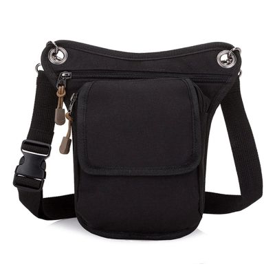 Feilx Thigh Drop Leg Bag for Men, Women Waist Pack Fanny Pack, Motorcycle Rider Multi-Pocket Waist Bags for Men Women (Color : Black, Size : 16 * 3 * 22CM)