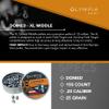 Olympia Shot Domed XL Middle Air Gun Pellets | .25 Caliber | 6.35mm | 25 gr | Domed Head for Target Shooting and Hunting | 150 Count view 2