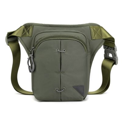 Feilx Mens Waist Bag Fanny Pack, Drop Leg Bag Thigh Bag Pouch, Motorcycle Riding Fanny Pack for Men Women (Color : Green, Size : 15 * 8 * 20CM)