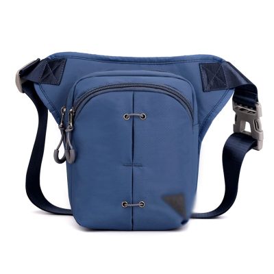 Feilx Mens Waist Bag Fanny Pack, Drop Leg Bag Thigh Bag Pouch, Motorcycle Riding Fanny Pack for Men Women (Color : Blue, Size : 15 * 8 * 20CM)