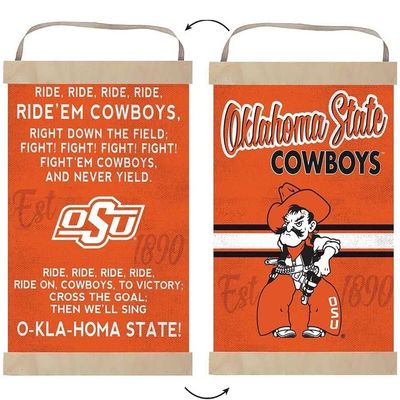 KH Sports Fan Reversible Banner Sign Fight Song Oklahoma State Cowboys