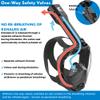 Khroom Full Face Snorkel Mask Adult | Snorkeling Gear for Adults | CO2-Safe Valve System | 3X Enlarged Tube for Easy Breathing | Scuba Mask | Diving Mask Snorkel Set (L/XL, Blue) view 2