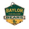 KH Sports Fan Baylor Bears Fans Welcome Badge Sign, 20x20 Inches, Bears Decor for Dorm Room, Bedroom, Fan Cave, Living Room; Display Your Team Spirit with This Unique Baylor Bears Wall Art view 1