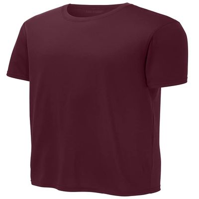 DRIEQUIP Men's Moisture Wicking Suede Feel Performance Tees-3XL-Maroon