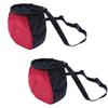 KKlewu Chalk Bag Storage Pouch with Belt for Rock Climbing Bouldering Gym Storage Bag Pockets Set of 2 (Red)