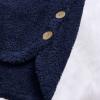 NOKMOPO Winter Coats For Women Fashion Casual Plus Size Button Plush Top Hooded Panel Loose Cardigan Cozy Wool Warm Coat Winter Long Jacket Tops(H-Navy,Large) view 3