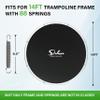 Simple Deluxe Replacement Trampoline Mat, Round, Black, UV Resistant, Fits 14ft Trampoline, 88 Springs, Waterproof, Anti-Slip, Anti-Static, 1 Year Warranty view 2
