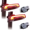 MEILAN X5 Smart Bike Tail Light with Turn Signals and Automatic Brake Light Wireless Remote Control Bike Rear Light Back USB Rechargeable Safety Warning Cycling Light Fits on Any Road Bicycle (2 Pack) view 1