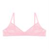 WinChang Women's Sexy Lingerie Bra Top Lace Floral Open Nipple Underwire Bralette Nipple Wire-Free Bikini Triangle Bra Pink Small view 3