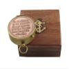Vintage Brass & Copper Pocket Compass 2.5"  Maritime Navigation Compass in Handmade Wooden Box | Antique Ship Sailor Gift for Travel, Office, Home Dcor view 1