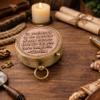 Vintage Brass & Copper Pocket Compass 2.5"  Maritime Navigation Compass in Handmade Wooden Box | Antique Ship Sailor Gift for Travel, Office, Home Dcor view 3