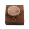 Vintage Brass & Copper Pocket Compass 2.5"  Maritime Navigation Compass in Handmade Wooden Box | Antique Ship Sailor Gift for Travel, Office, Home Dcor view 4
