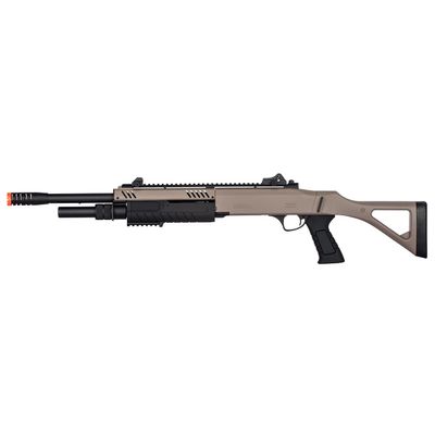 High FPS Tri-Shot 11'' Airsoft Shotgun Pump Action BO Manufacture FABARM STF w/Fixed Stock (2 Shells Included)
