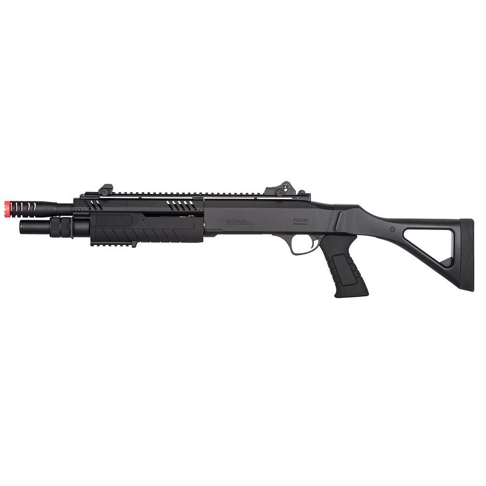 High FPS Tri-Shot 11'' Airsoft Shotgun Pump Action BO Manufacture FABARM STF w/Fixed Stock (2 Shells Included)