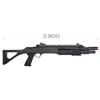 High FPS Tri-Shot 11'' Airsoft Shotgun Pump Action BO Manufacture FABARM STF w/Fixed Stock (2 Shells Included) view 2