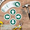Amylove 24 Pieces Bright Reflective Trail Markers Round Bin Marker with Reflective Tacks Aluminum Signs Thumb Tacks for Hunting Hiking Camping and More (Green) view 3