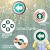 Amylove 24 Pieces Bright Reflective Trail Markers Round Bin Marker with Reflective Tacks Aluminum Signs Thumb Tacks for Hunting Hiking Camping and More (Green) view 4